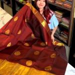 Moiety Maroon Soft Banarasi Silk Saree With Traditional Blouse Piece