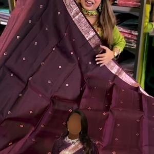 Jazzy Wine Soft Banarasi Silk Saree With Snazzy Blouse Piece