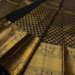 Divine Black Soft Banarasi Silk Saree With Seraphic Blouse Piece