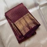 Preferable Purple Soft Banarasi Silk Saree With Angelic Blouse Piece