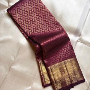 Preferable Purple Soft Banarasi Silk Saree With Angelic Blouse Piece