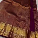 Preferable Purple Soft Banarasi Silk Saree With Angelic Blouse Piece
