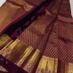 Preferable Purple Soft Banarasi Silk Saree With Angelic Blouse Piece