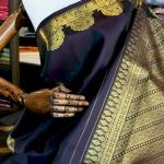 Ebullience Purple Soft Banarasi Silk Saree With Staring Blouse Piece