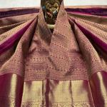 Transcendent Purple Soft Banarasi Silk Saree With Gratifying Blouse Piece