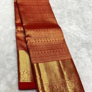 Exuberant Red Soft Banarasi Silk Saree With Smart Blouse Piece