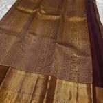 Splendiferous Wine Pure Zari Weaving Banarasi Silk Saree With Flamboyant Blouse Piece