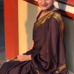 Evocative Brown Pure Zari Weaving Banarasi Silk Saree With Verdant Blouse Piece