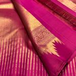 Prominent Dark Pink Pure Zari Weaving Banarasi Silk Saree With Palimpsest Blouse Piece