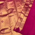 Prominent Dark Pink Pure Zari Weaving Banarasi Silk Saree With Palimpsest Blouse Piece
