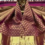 Extraordinary Purple Pure Zari Weaving Banarasi Silk Saree With Supernal Blouse Piece