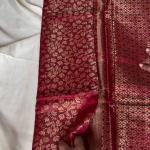 Pretty Wine Pure Zari Weaving Banarasi Silk Saree With Transcendent Blouse Piece