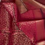 Pretty Wine Pure Zari Weaving Banarasi Silk Saree With Transcendent Blouse Piece