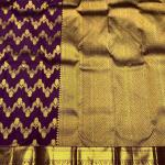 Ornate Purple Pure Zari Weaving Banarasi Silk Saree With Dissemble Blouse Piece