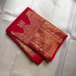 Fugacious Dark Pink Pure Zari Weaving Banarasi Silk Saree With Cynosure Blouse Piece