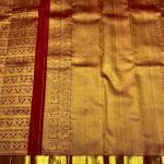 Marvellous Red Pure Zari Weaving Banarasi Silk Saree With Zephyr Blouse Piece