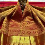 Marvellous Red Pure Zari Weaving Banarasi Silk Saree With Zephyr Blouse Piece