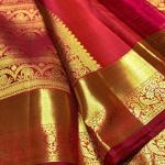 Marvellous Red Pure Zari Weaving Banarasi Silk Saree With Zephyr Blouse Piece