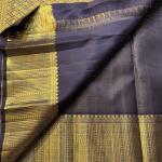 Prettiest Black Pure Zari Weaving Banarasi Silk Saree With Verdant Blouse Piece