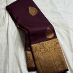 Stunner Wine Pure Zari Weaving Banarasi Silk Saree With Smashing Blouse Piece