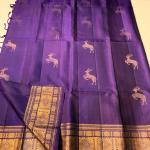 Pleasant Purple Pure Zari Weaving Banarasi Silk Saree With Tantalizing Blouse Piece