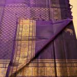 Pleasant Purple Pure Zari Weaving Banarasi Silk Saree With Tantalizing Blouse Piece