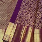 Gossamer Purple Pure Zari Weaving Banarasi Silk Saree With Lustrous Blouse Piece