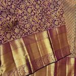 Gossamer Purple Pure Zari Weaving Banarasi Silk Saree With Lustrous Blouse Piece
