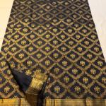 Sophisticated Black Pure Zari Weaving Banarasi Silk Saree With Preferable Blouse Piece