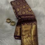 Supernal Purple Pure Zari Weaving Banarasi Silk Saree With Refreshing Blouse Piece