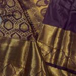 Supernal Purple Pure Zari Weaving Banarasi Silk Saree With Refreshing Blouse Piece