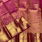 Scrupulous Dark Pink Pure Zari Weaving Banarasi Silk Saree With Imaginative Blouse Piece