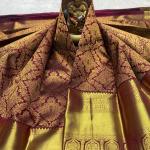 Evanescent Purple Pure Zari Weaving Banarasi Silk Saree With Seraphic Blouse Piece