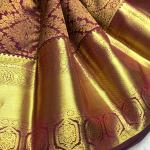 Evanescent Purple Pure Zari Weaving Banarasi Silk Saree With Seraphic Blouse Piece