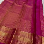 Elision Dark Pink Pure Zari Weaving Banarasi Silk Saree With Lovely Blouse Piece