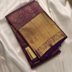 Deserving Purple Pure Zari Weaving Banarasi Silk Saree With Palimpsest Blouse Piece