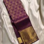 Deserving Purple Pure Zari Weaving Banarasi Silk Saree With Palimpsest Blouse Piece