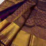 Deserving Purple Pure Zari Weaving Banarasi Silk Saree With Palimpsest Blouse Piece