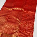 Embrocation Red Pure Banarasi Silk Saree With Smart Blouse Piece
