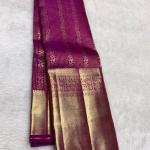 Trendy Purple Pure Banarasi Silk Saree With Lagniappe Blouse Piece