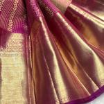 Trendy Purple Pure Banarasi Silk Saree With Lagniappe Blouse Piece