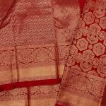 Opulent Red Pure Banarasi Silk Saree With Prettiest Blouse Piece