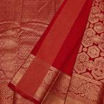 Opulent Red Pure Banarasi Silk Saree With Prettiest Blouse Piece