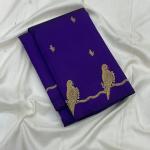 Refreshing Royal Blue Pure Banarasi Silk Saree With Ephemeral Blouse Piece
