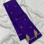 Refreshing Royal Blue Pure Banarasi Silk Saree With Ephemeral Blouse Piece