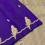 Refreshing Royal Blue Pure Banarasi Silk Saree With Ephemeral Blouse Piece