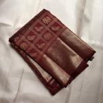 Majesty Maroon Pure Banarasi Silk Saree With Captivating Blouse Piece