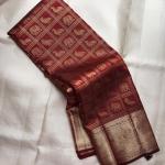 Majesty Maroon Pure Banarasi Silk Saree With Captivating Blouse Piece