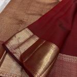 Majesty Maroon Pure Banarasi Silk Saree With Captivating Blouse Piece