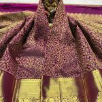 Whimsical Purple Pure Banarasi Silk Saree With Pretty Blouse Piece